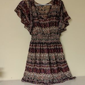 Boho V-cut short sleeve shirt